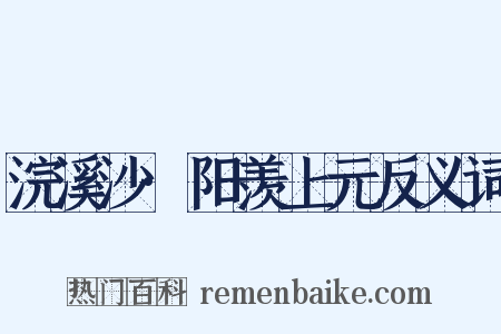 浣溪沙·阳羡上元反义词是什么意思的图片